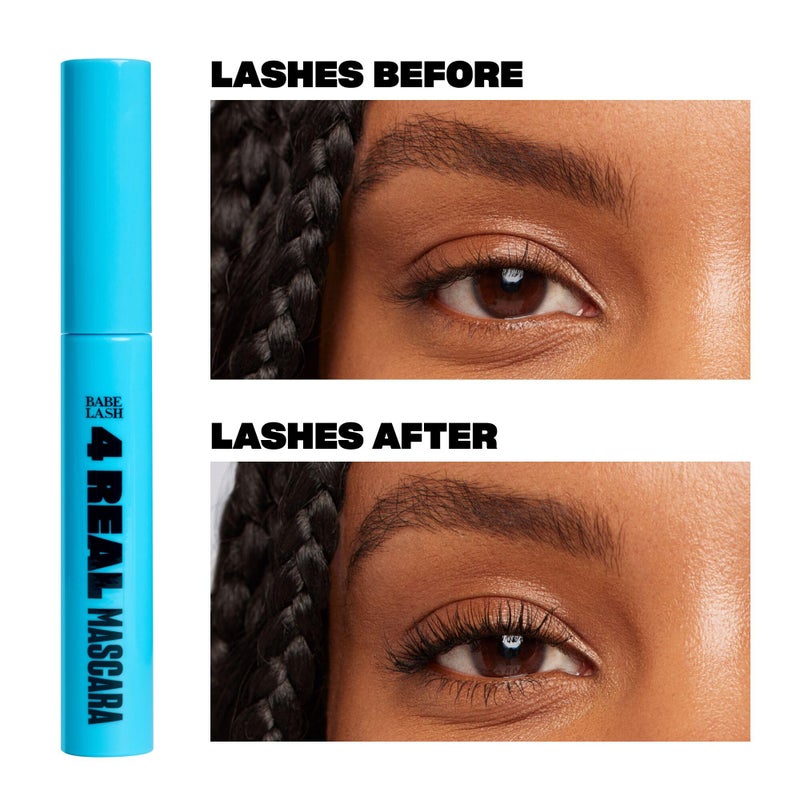 Babe Original 4 Real Mascara Black for Volume, Length, and Lift in Eyelashes, Defined & Flutterly Look, Vegan & Cruelty-Free - Image 2