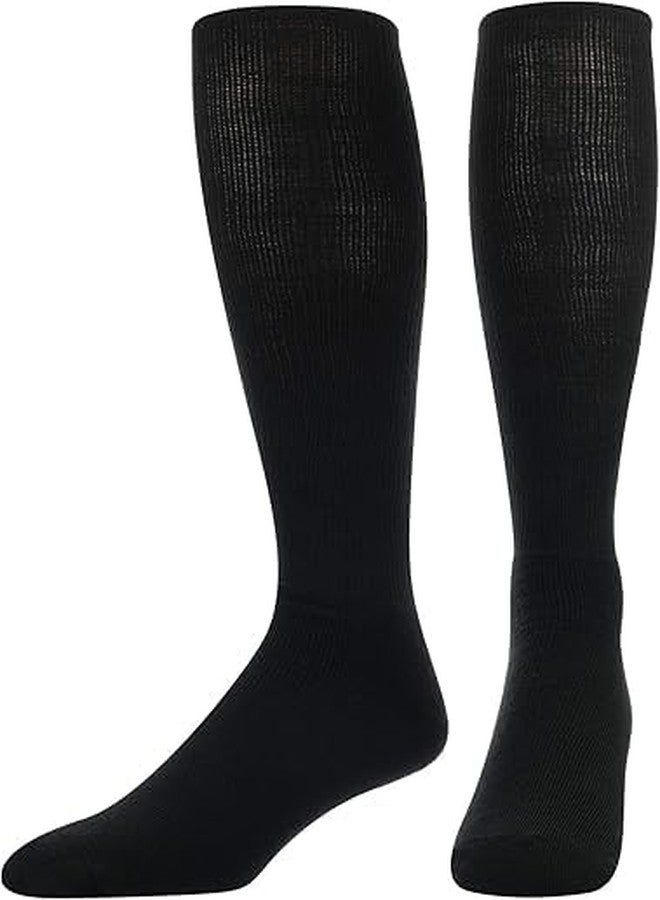 SLYK Football Soccer Socks for Men, Youth, Boys Compression Over Knee High Elasticity Performance Athletic Socks (BLACK) - Image 5