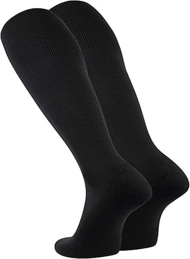 SLYK Football Soccer Socks for Men, Youth, Boys Compression Over Knee High Elasticity Performance Athletic Socks (BLACK) - Image 4