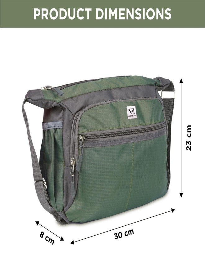 NFI essentials حقيبة سلاينغ الأساسية من NFI، حقيبة مراسلة عبر الجسم للأعمال والجامعة والدروس، كتف واحد مع حزام قابل للتعديل (30 × 8 × 23 سم) - Image 4