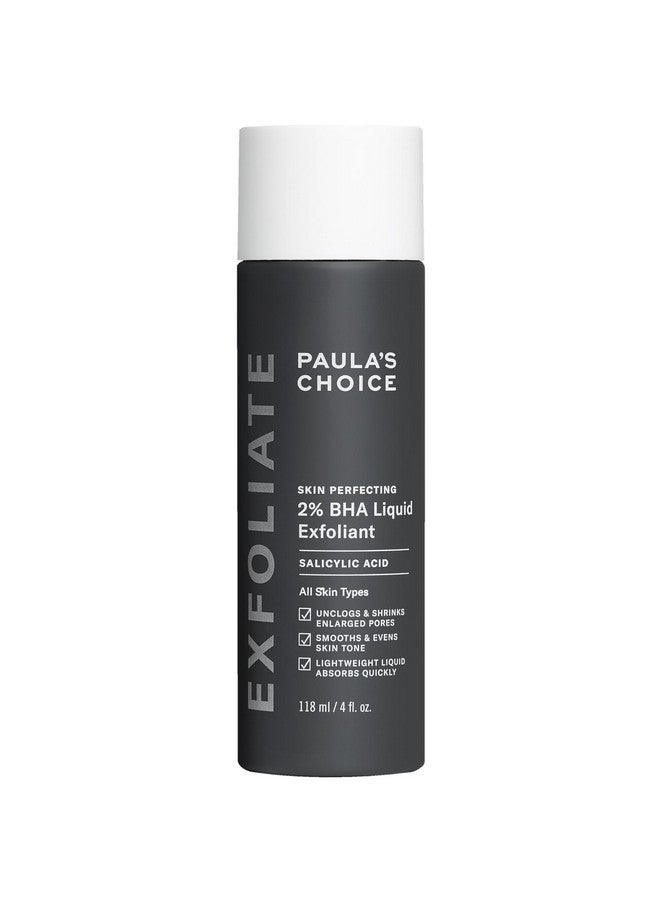 باولاز تشويس Paulas Choice--مقشر سائل بحمض الساليسيليك بنسبة 2% من Skin Perfecting--مقشر للوجه للتخلص من الرؤوس السوداء والمسام الواسعة والتجاعيد والخطوط الدقيقة، زجاجة سعة 4 أونصات - Image 1