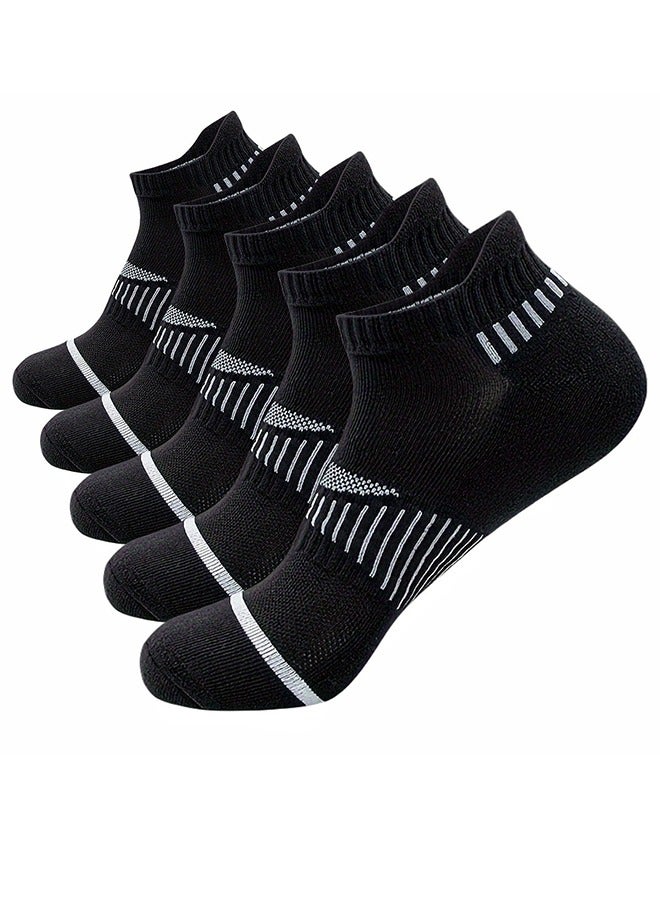 Socks Men's Sports Cushioned Breathable Low Cut Ankle Socks With Arch Support - 6 Pairs Running Socks Athletic Socks Moisture Wicking For All Seasons For Business Casual Wear - Image 1