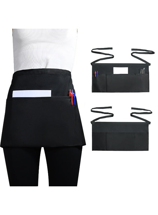 مقاوم للماء وصمة عار مقاومة نصف المئزر مع جيوب متعددة دائم النسيج قابل للتعديل الأشرطة معرف نافذة مثالية ويتستاف الطهاة السقاة خدمة المهنيين - Image 1