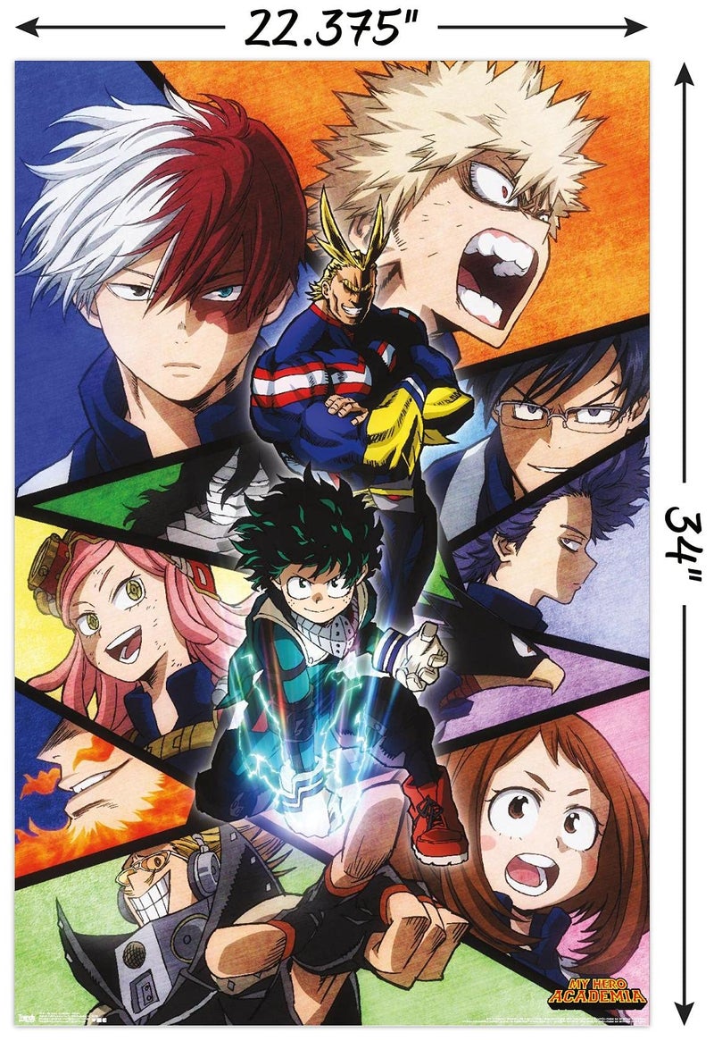 Trends International My Hero Academia-Faces Wall Poster, 22.375" x 34", Unframed Version, Bedroom - Image 3