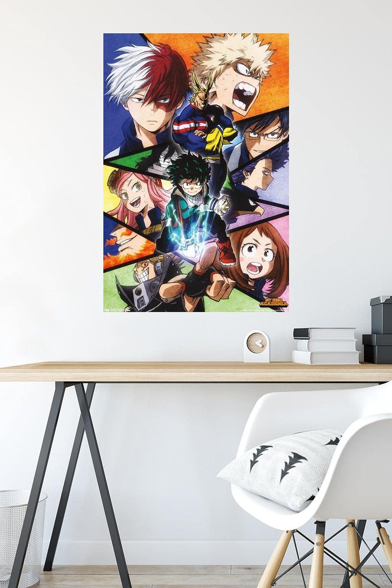Trends International My Hero Academia-Faces Wall Poster, 22.375" x 34", Unframed Version, Bedroom - Image 4
