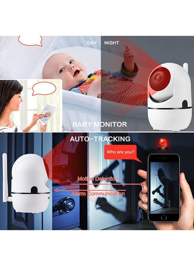 كاميرا مراقبة واي فاي للأطفال 360 درجة عالية الدقة 1080 بكسل مع ميكروفون ومكبر صوت