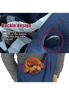 Artisome artisome Pet Dog Sling Carrier for 3-10 lbs pet,Dog Purse Pouch,Dog Satchel,Reversible unadjustable Strap Travel Hand-Free Safe Bag Small Puppy Backpack (Dark Blue)  - Image 4