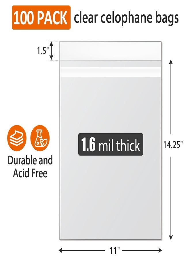 tutata Protector Bag for Life Magazine Bags 100 Pack Crystal Clear, Acid-Free Archival Quality, Collectible Life Magazines Storage Bags - Image 2