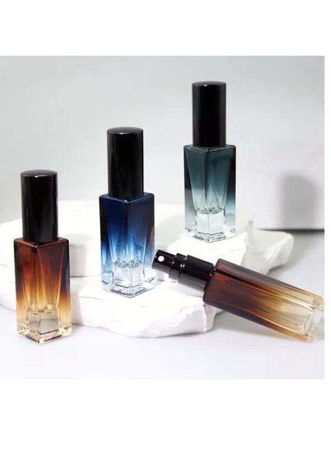 3-Piece 5ml Perfume Atomizer, Portable Empty Mini Spray Bottle for Perfume, Liquid Sprayer, Rotating Design Use Glass Shell Includes Liquid Dispensing Tool