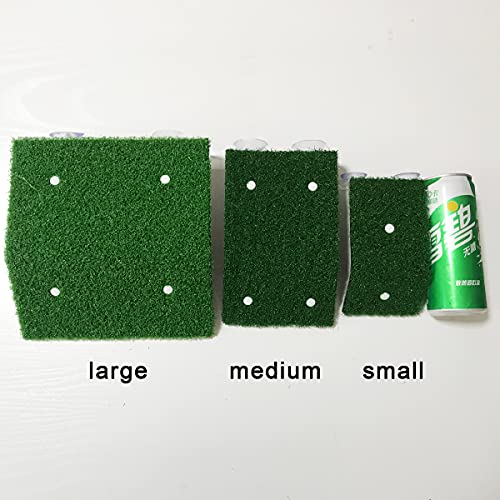 DoubleWood Lawn Turtle Basking Platform - Turtle Resting Platform with Simulation Grass, Ramp for Small Reptiles, Frogs, Terrapins (Medium) - Image 3