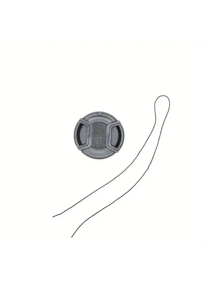 52mm Front Lens Cap Hood Cover With Snap On String For Camera - Image 3