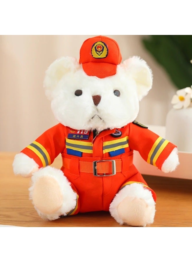 Traffic Police Bear Doll Teddy Bear Plush Toy For Girls And Children Gift Fire Police Bear Doll