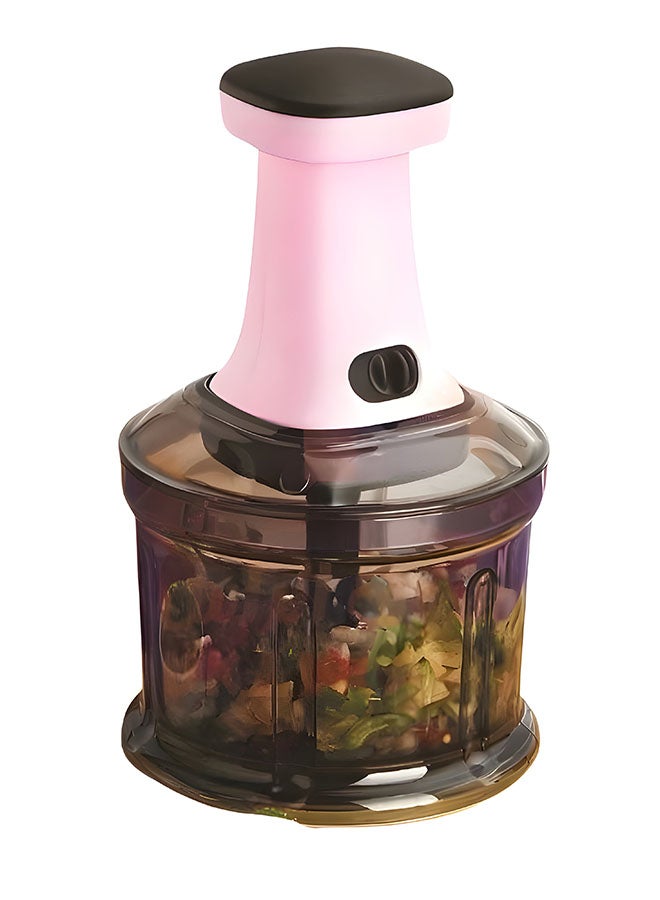 Royalford Push Compact Chopper With 4 Blades 900 ML Assorted Multicolour - Image 1