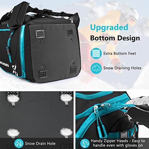MORXPLOR Ski Boot Bag - 65L Padded, Waterproof Ski Travel Backpack for Gear & Accessories - Image 4