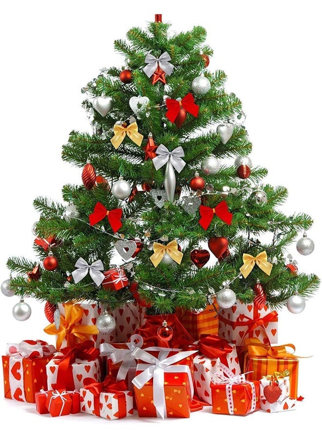 زفيف قطعة من زينة قوس عيد الميلاد لشجرة عيد الميلاد، وأقواس أكاليل حمراء، وزخارف أقواس عيد الميلاد المزخرفة لحفلات عيد الميلاد المنزلية، وأقواس صغيرة لامعة لعيد الميلاد لحلي الحرف اليدوية - Image 5