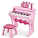 deAO Kids Piano Keyboard Toys for Girls 37 Keys Toddler Pianos Toy with Stool and Microphone Christmas Birthday Gift for Kids 3 Years Old - Image 2