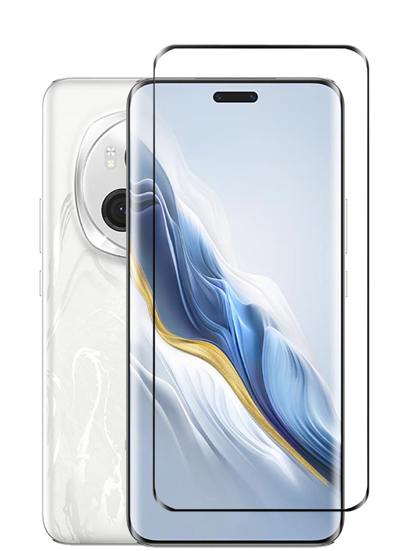 Honor Magic6 Pro - Tempered Glass Screen Protector - Delicate Touch , Higher Transparency , Easy to Install ,Anti-scratch and Bubble-free Screen Protector - Black - Image 1