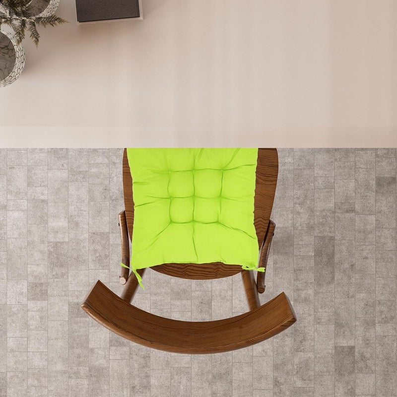 4pcs Dining Chair Cushions Seat Pads for Kitchen Chairs, 40x40cm Fruit Green Plush, Machine Washable, Suitable for Office, Car, Outdoor and Patio Seating - Image 4
