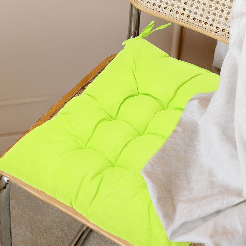 4pcs Dining Chair Cushions Seat Pads for Kitchen Chairs, 40x40cm Fruit Green Plush, Machine Washable, Suitable for Office, Car, Outdoor and Patio Seating - Image 5