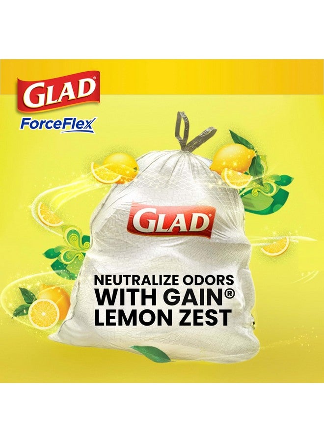 Glad ForceFlex Tall Kitchen Drawstring Trash Bags, 13 Gal, Gain Lemon Zest, 40 Ct (Package May Vary) - Image 3