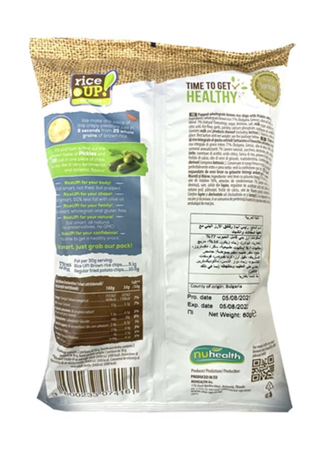 Rice Up Pickles & Dill Whole Grain Rice Cakes Chips 60g - Image 2