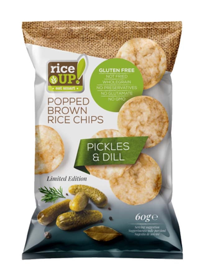 Rice Up Pickles & Dill Whole Grain Rice Cakes Chips 60g - Image 1