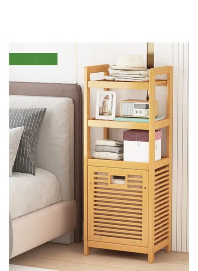 ZCM-HAPPY Multi-Functional Multi-Layer Large Solid Wood Floor Bathroom Storage Rack 50*30*119CM - Image 1
