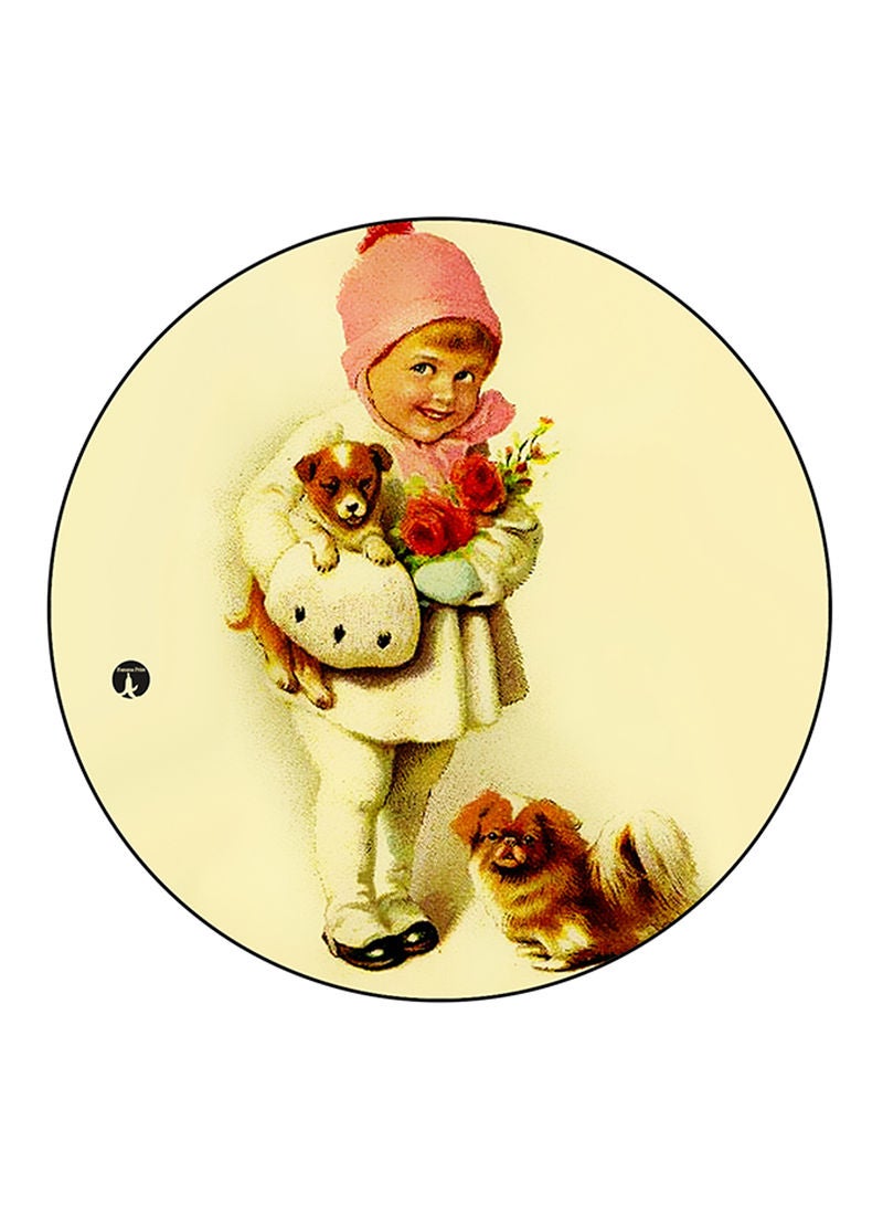 RKN Vintage Art Printed Mouse Pad  Multicolour
