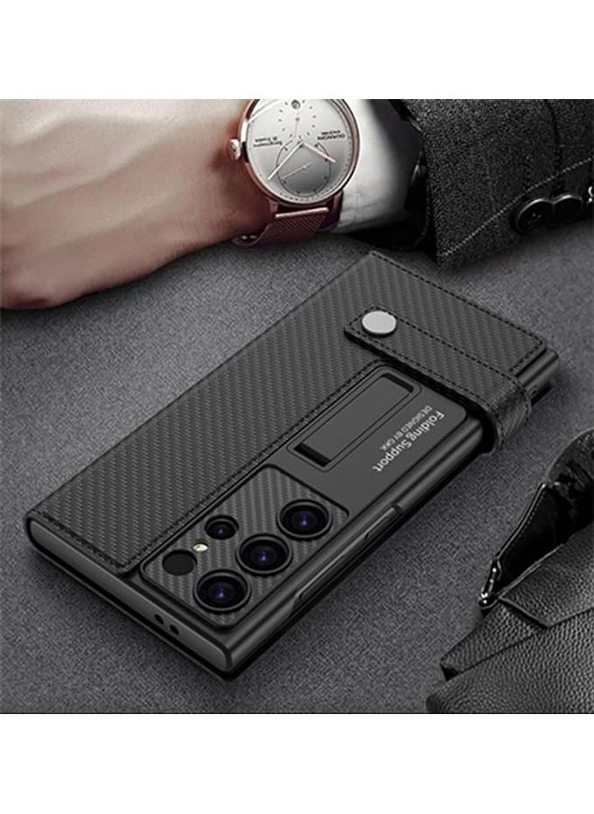 Case for S24 Ultra/S24Plus/S24 Cover Wallet Magnetic Flap Solid Color Leather, Stand Folio Case for Samsung Galaxy S24 Ultra/S24Plus/S24