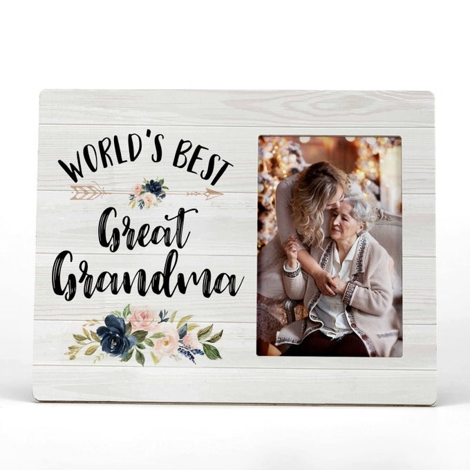 WORLDS BEST GREAT GRANDMA PICTURE PHOTO FRAME GREAT GRANDMOTHER BABY ANNOUNCEMENT PICTURE FRAMES GREAT GRANDMA GIFTS GREAT GRANDMA GIFTS FOR BIRTHDAY CHRISTMAS 4X6 INCH PHOTO