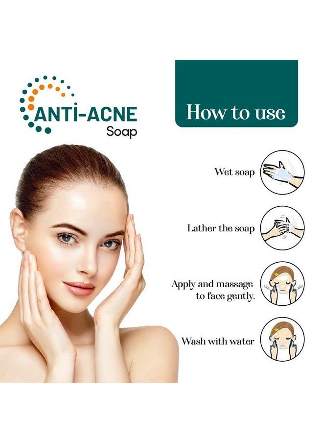 LA Organo - Anti Acne Soap For Remove Acne Blemishes Scars Pimples Dark Spots For All Skin (Pack Of 3) - Image 1