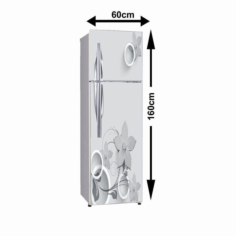 WallDaddy Fridge Stickers & Wall Stickers, Beautiful Fridge Decorative Sticker Wallpaper Poster (PVC Vinyl) Large Size (60x160 cm) (Slatey Flower)-Self-Adhesive - Image 2