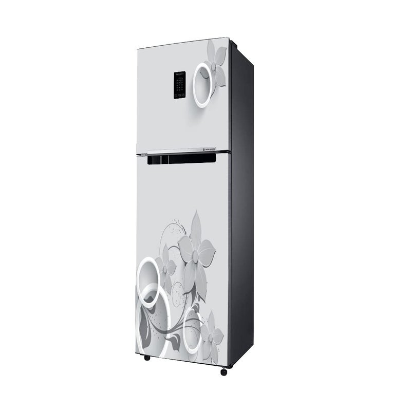 WallDaddy Fridge Stickers & Wall Stickers, Beautiful Fridge Decorative Sticker Wallpaper Poster (PVC Vinyl) Large Size (60x160 cm) (Slatey Flower)-Self-Adhesive - Image 3