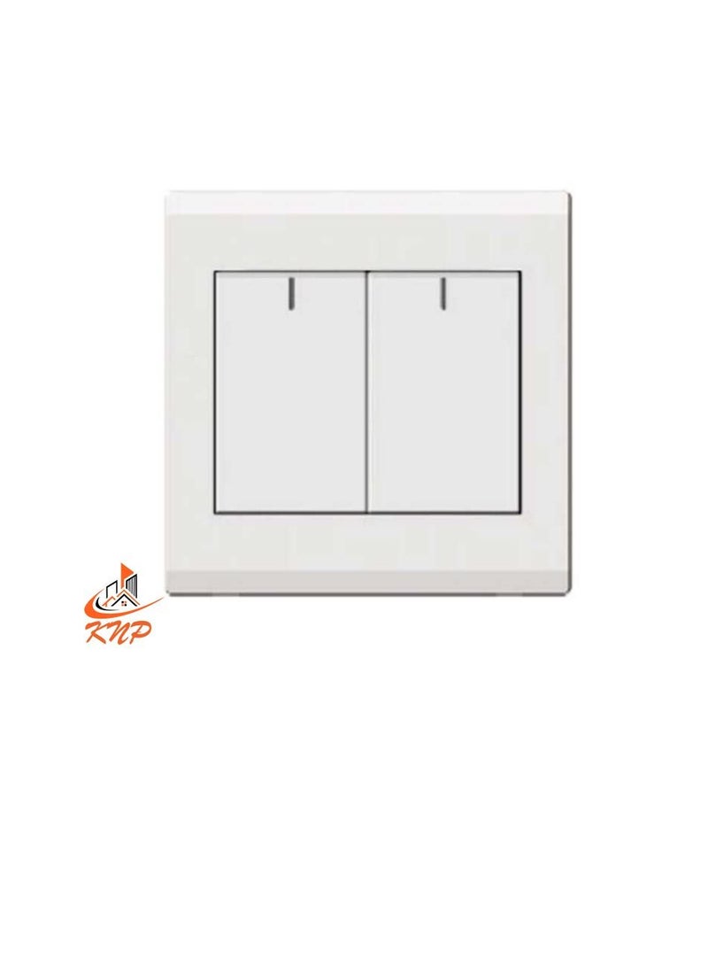 KNP 16A 2 Gang 1Way Switch - White - Image 3