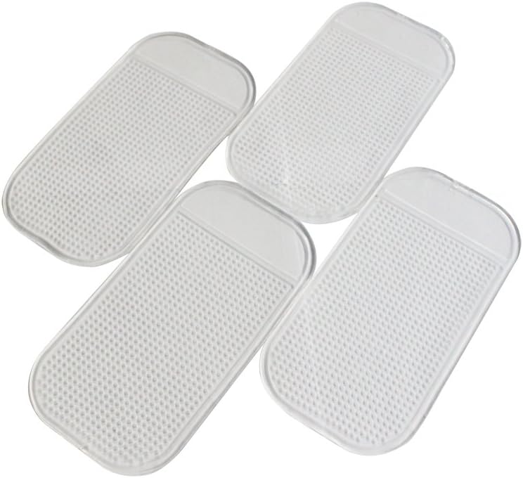 Kunhe 4 Pack Silicone Dash Sticky Pads Dash Board Mats for Phones Sunglasses Keys Transparent - Image 5