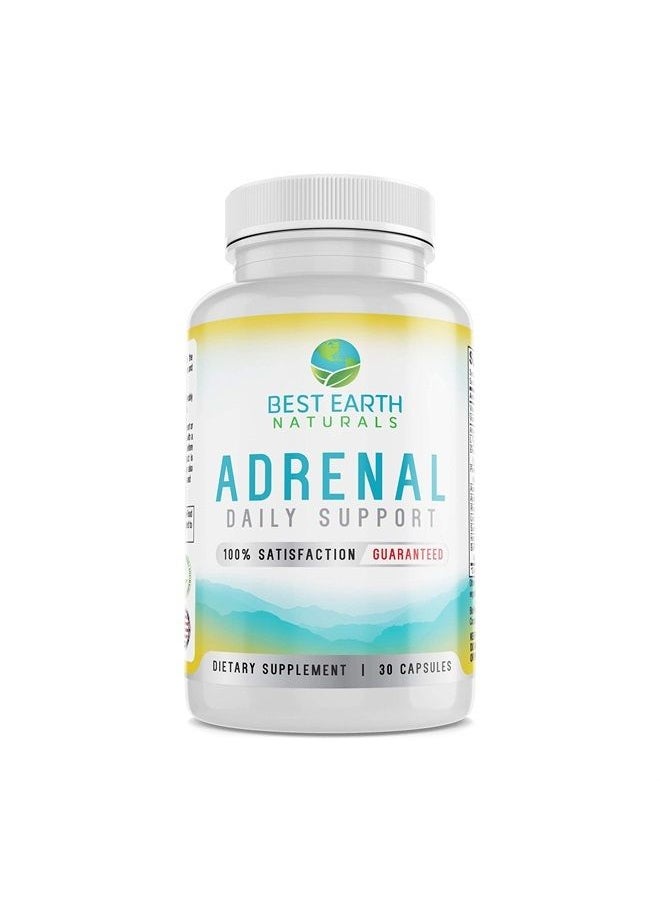Best Earth Naturals - Adrenal Support Supplement Cortisol MGR with Rhodiola Rosea, B Vitamins, Ginger Root, Ashwagandha, Licorice and More for Adrenal 30 Count - Image 1