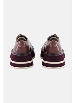 CHARLES & KEITH Women Lace Up Casual Shoes, Maroon  - Image 2