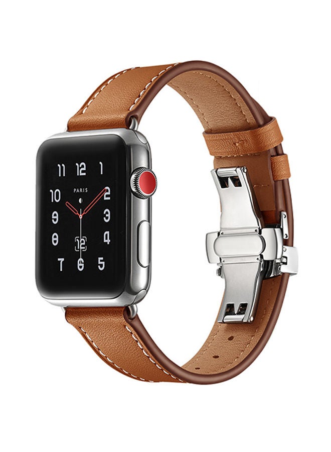 NIBEMINENT Replacement Band for Apple Watch Series 5/4/3/2/1 40/38mm Supreme Brown