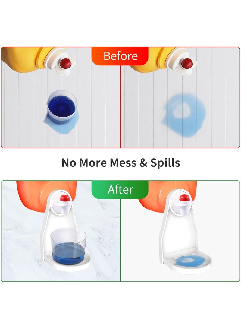 Beauenty (2 Pack) Laundry Detergent Cup Holder Drip Catcher Organizer Clip Tight on Laundry Bottle Spouts, No More Leaks or Mess with Detergent and Fabric Softener in Laundry Room - Image 4