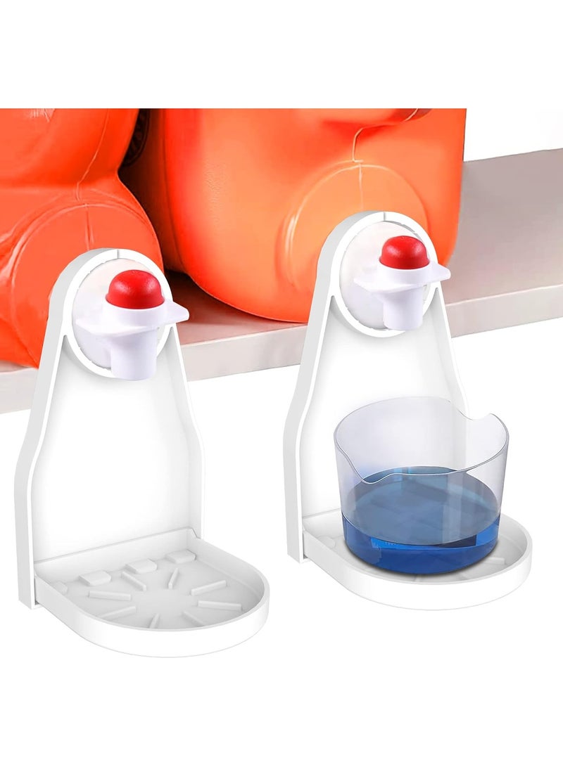 Beauenty (2 Pack) Laundry Detergent Cup Holder Drip Catcher Organizer Clip Tight on Laundry Bottle Spouts, No More Leaks or Mess with Detergent and Fabric Softener in Laundry Room - Image 1