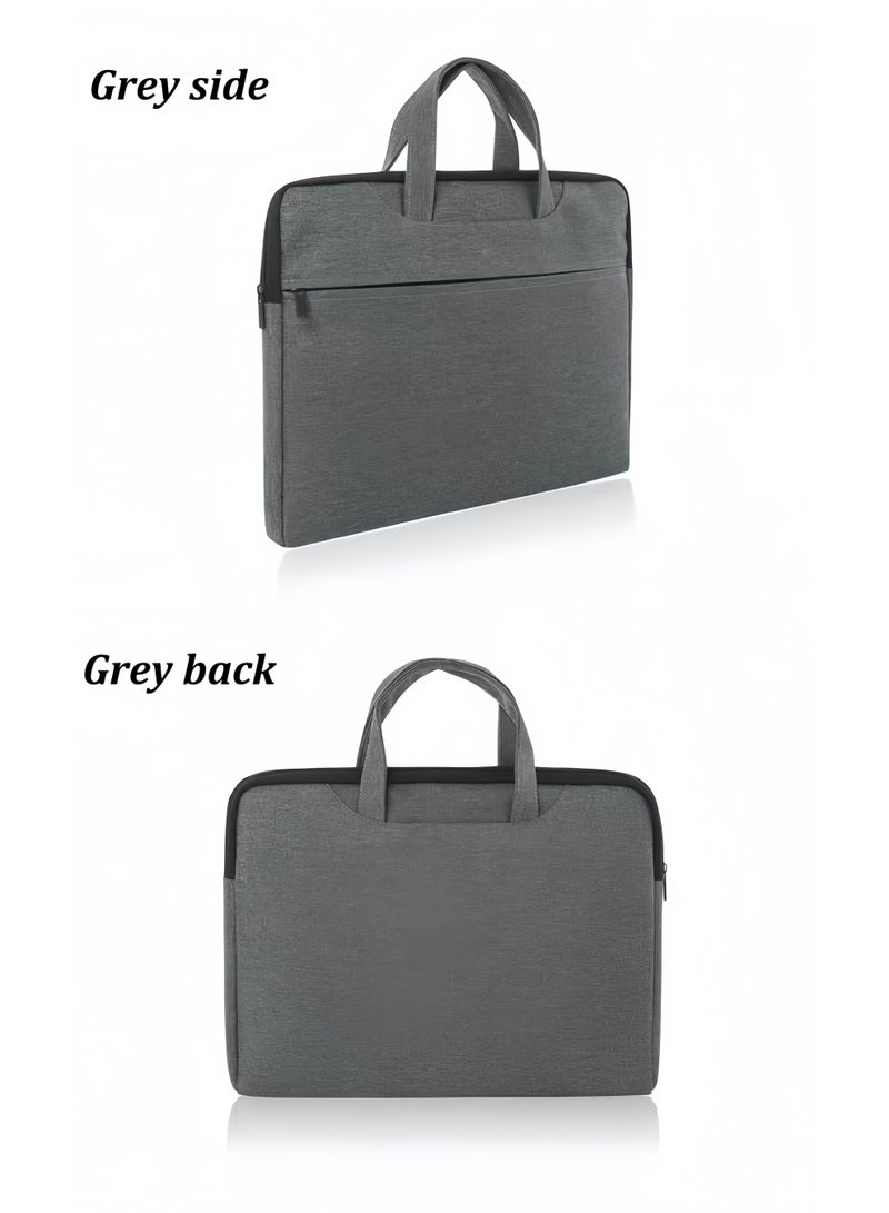 Laptop Sleeve Bag, 13/14/15.6 Inch Compatible  Inch Water-Resistant Tablet Case with Accessory Pocket, Professional Travel Briefcase Handle Bag for MacBook Air/Pro (M1/M2/M3/M4), HP, Dell, Lenovo, Asus Laptops (Grey) - Image 2