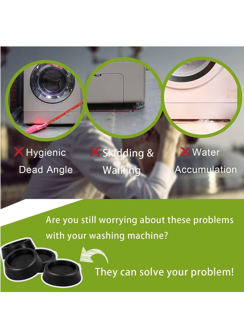 Generic Washing Machine Rubber Feet Pads, Anti-Vibration & Anti-Walk Rubber Dampers, Textured Grip Prevents Walking & Skidding, Best for Laundry Washer & Dryer Noise Reduction, 4 Count  - Image 2
