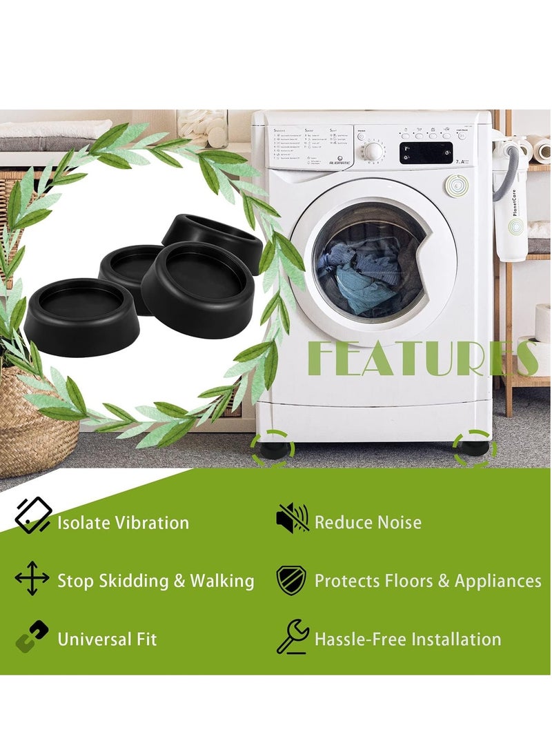 Generic Washing Machine Rubber Feet Pads, Anti-Vibration & Anti-Walk Rubber Dampers, Textured Grip Prevents Walking & Skidding, Best for Laundry Washer & Dryer Noise Reduction, 4 Count  - Image 3
