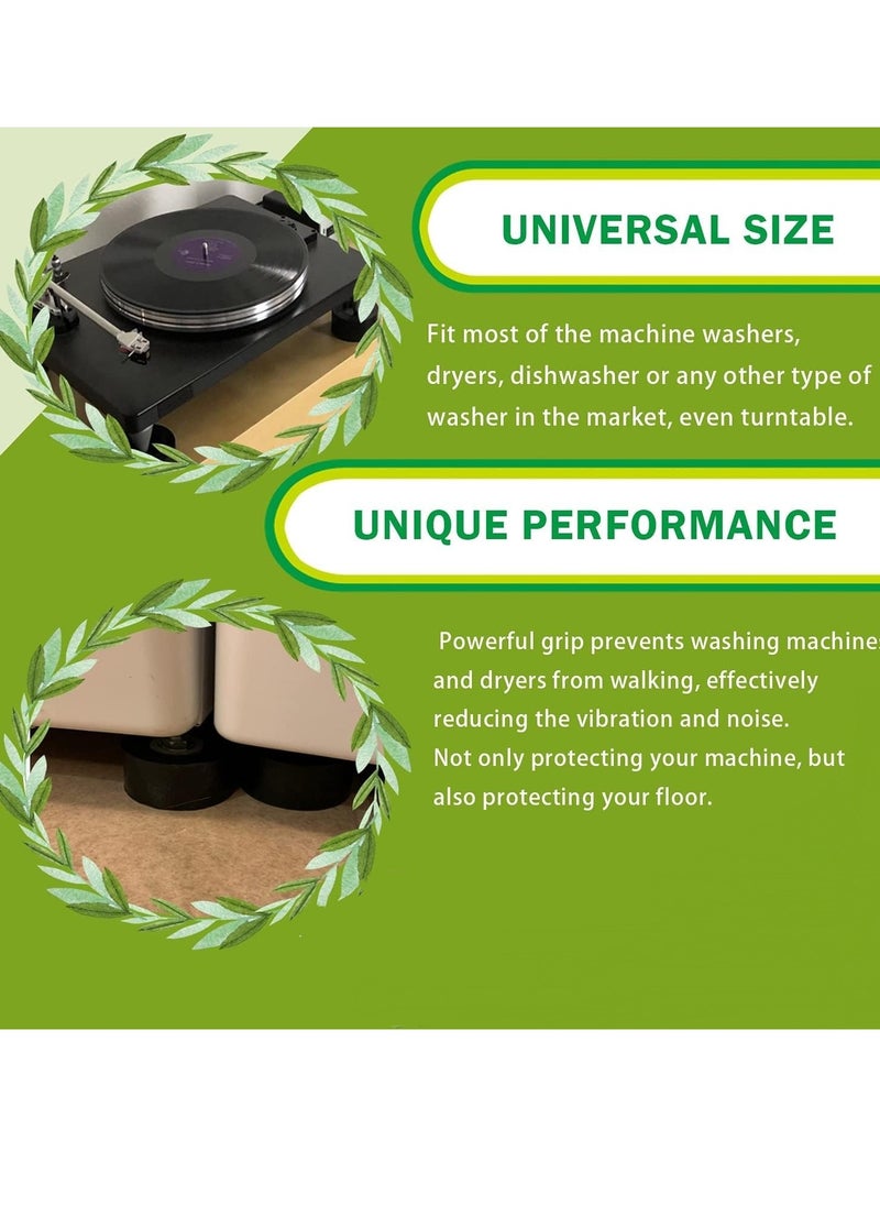 Generic Washing Machine Rubber Feet Pads, Anti-Vibration & Anti-Walk Rubber Dampers, Textured Grip Prevents Walking & Skidding, Best for Laundry Washer & Dryer Noise Reduction, 4 Count  - Image 5