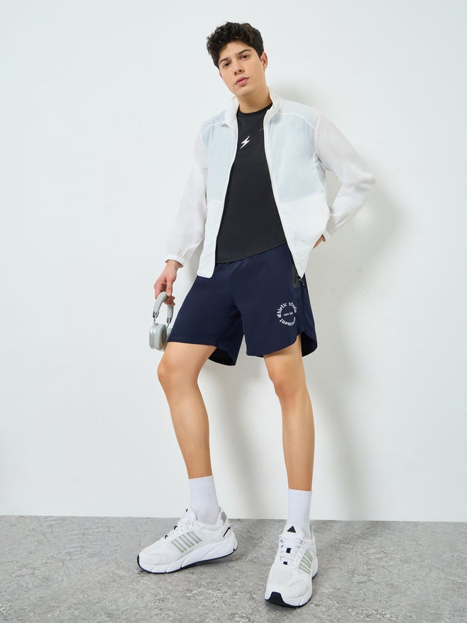 Styli Men Printed Regular Shorts with Zipper Pocket - Image 1