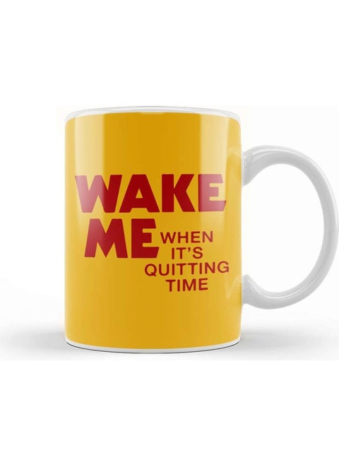 Print Shop Moon Wake Me Up When Its Quitting Time Mug Porcelain