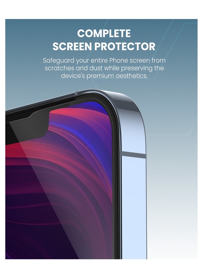 Moxedo Moxedo Ultra Shield Tempered Glass Screen Protector HD Clear 9H Hardness Full Coverage with Auto-Align Easy Applicator for iPhone 13 Pro Max  - Image 2