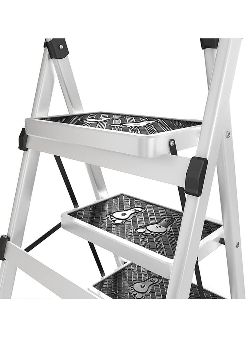 SUNRISE Folding 5 Step Ladder, Step Stool, Portable, Lightweight, Anti Slip Pedal, Handrail For Home Kitchen Office  - Image 3