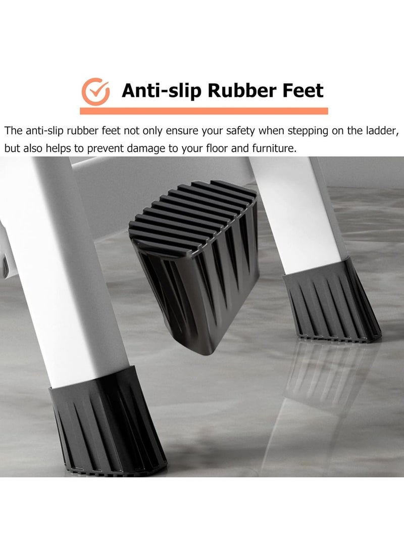 SUNRISE Folding 5 Step Ladder, Step Stool, Portable, Lightweight, Anti Slip Pedal, Handrail For Home Kitchen Office  - Image 4