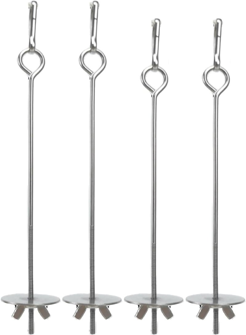 Tinkber 4 Pcs Bird Skewer, Stainless Steel Parrot Skewer Feeder Bird, Parrot Skewer Feeder, Parrot Bird Food Stick Holder, Bird Feeder Toy, Stainless Steel Bird Food fruit Holder, for Parrot Bird Foraging Toy - Image 1